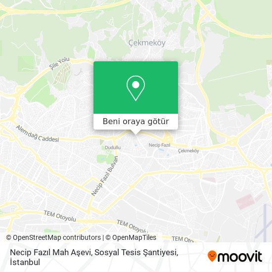 Necip Fazıl Mah Aşevi, Sosyal Tesis Şantiyesi harita