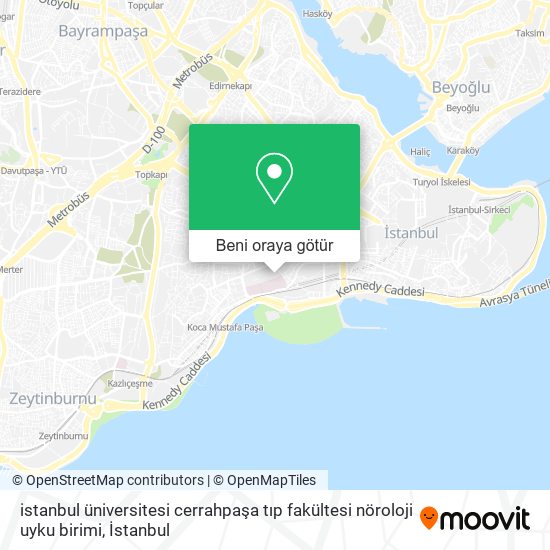 istanbul üniversitesi cerrahpaşa tıp fakültesi nöroloji uyku birimi harita
