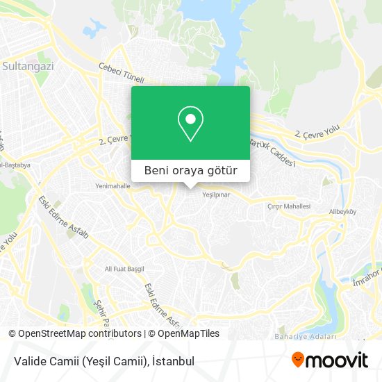 Valide Camii (Yeşil Camii) harita