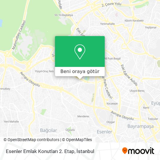 Esenler Emlak Konutları 2. Etap harita