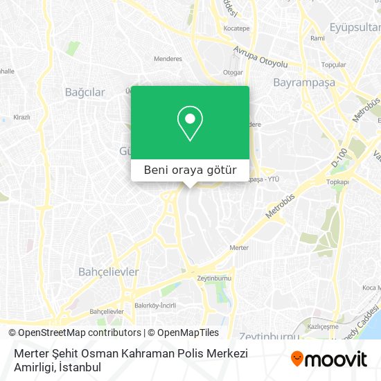 Merter Şehit Osman Kahraman Polis Merkezi Amirligi harita