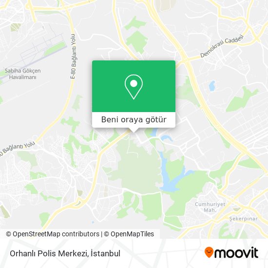 Orhanlı Polis Merkezi harita