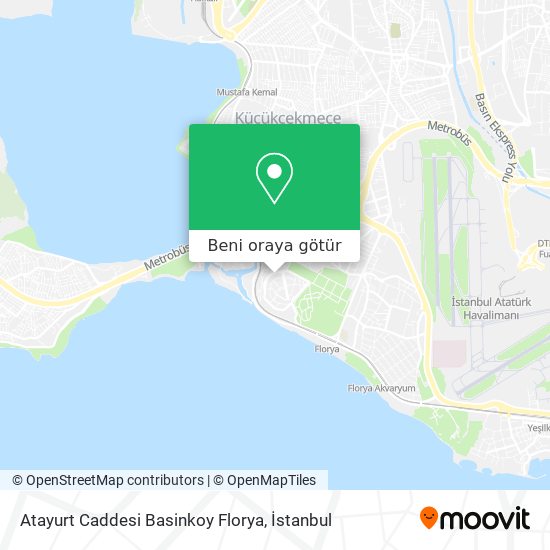 Atayurt Caddesi Basinkoy Florya harita