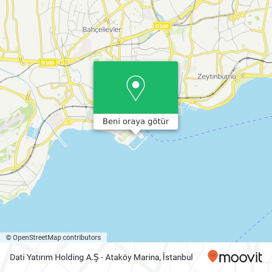 Dati Yatırım Holding A.Ş - Ataköy Marina harita