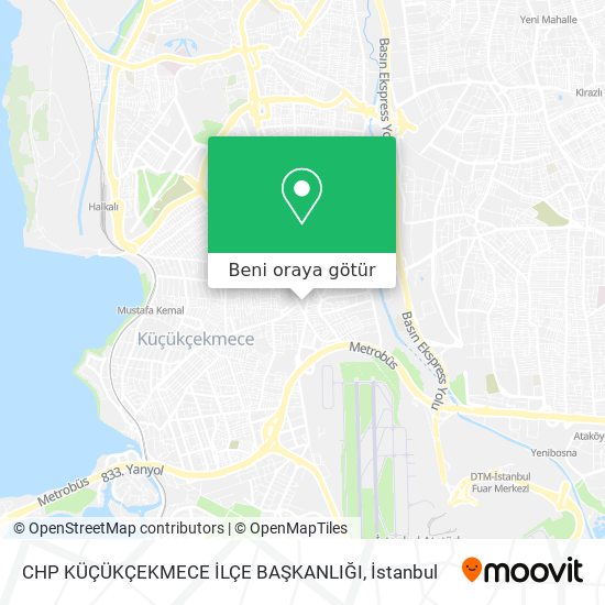CHP KÜÇÜKÇEKMECE İLÇE BAŞKANLIĞI harita