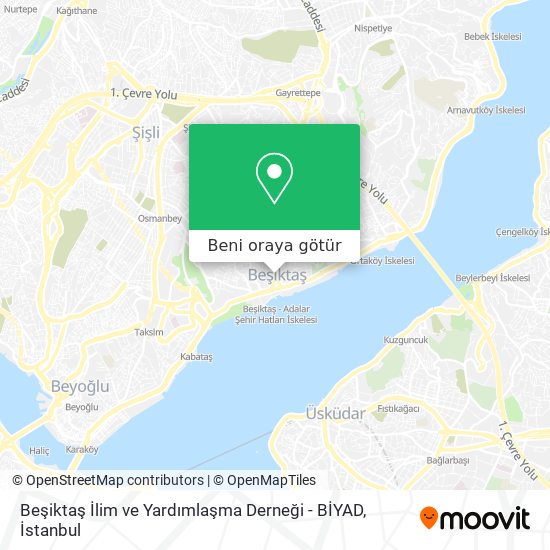 Beşiktaş İlim ve Yardımlaşma Derneği - BİYAD harita