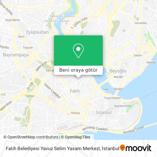 Fatih Belediyesi Yavuz Selim Yasam Merkezi harita
