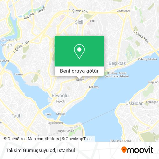 Taksim Gümüşsuyu cd harita