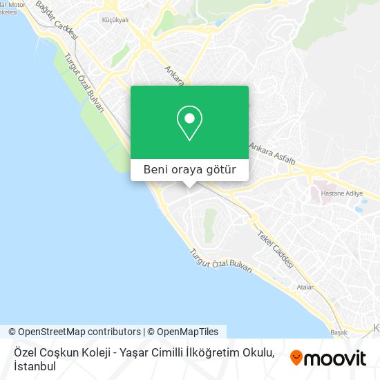 Özel Coşkun Koleji - Yaşar Cimilli İlköğretim Okulu harita