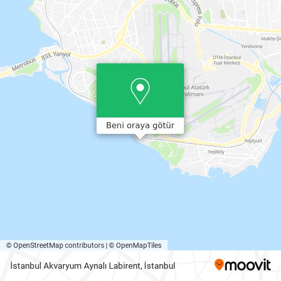 İstanbul Akvaryum Aynalı Labirent harita
