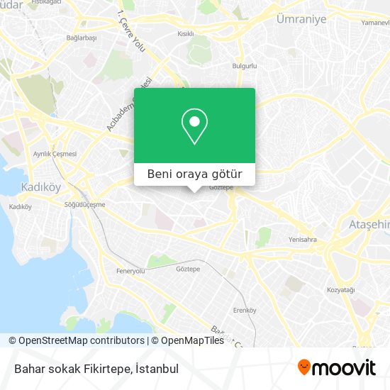 Bahar sokak Fikirtepe harita