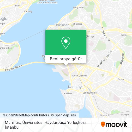 Marmara Üniversitesi Haydarpaşa Yerleşkesi harita