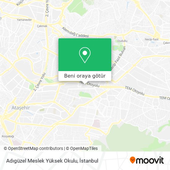 Adıgüzel Meslek Yüksek Okulu harita