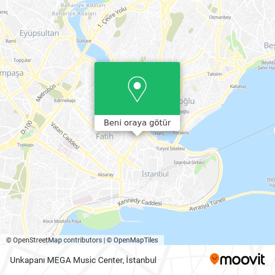 Unkapanı MEGA Music Center harita