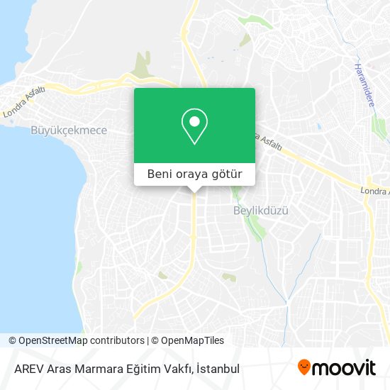 AREV Aras Marmara Eğitim Vakfı harita