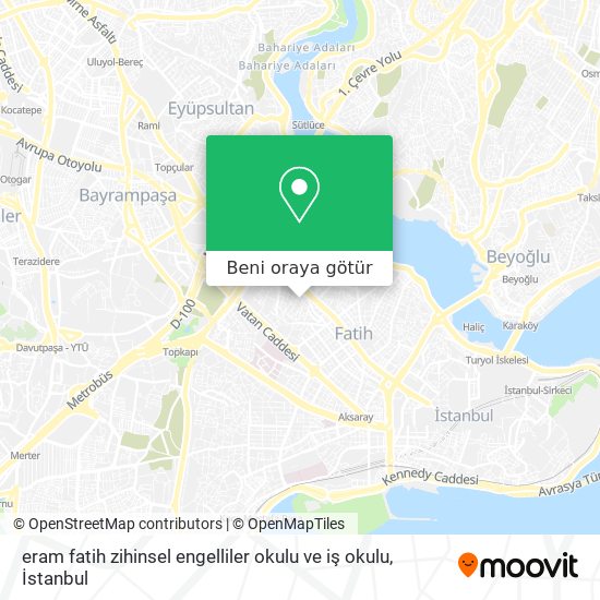 eram fatih zihinsel engelliler okulu ve iş okulu harita