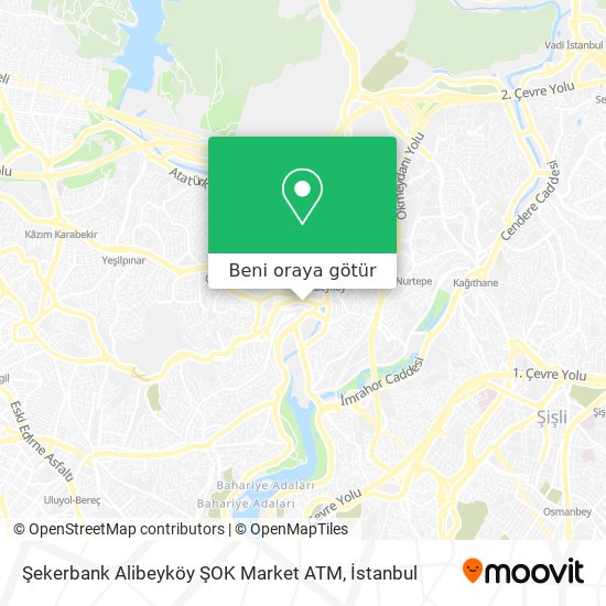 Şekerbank Alibeyköy ŞOK Market ATM harita