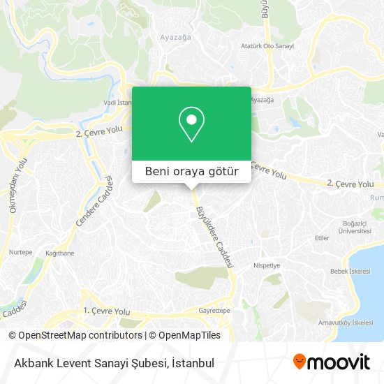 Akbank Levent Sanayi Şubesi harita