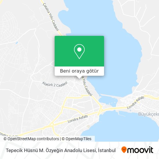 Tepecik Hüsnü M. Özyeğin Anadolu Lisesi harita