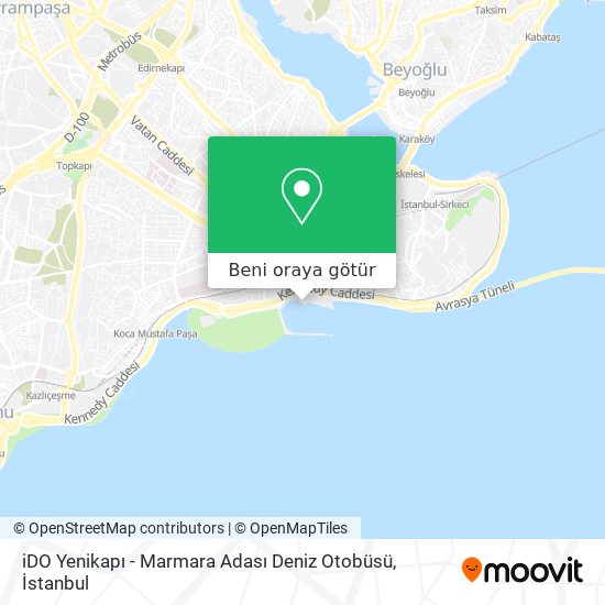 iDO Yenikapı - Marmara Adası Deniz Otobüsü harita