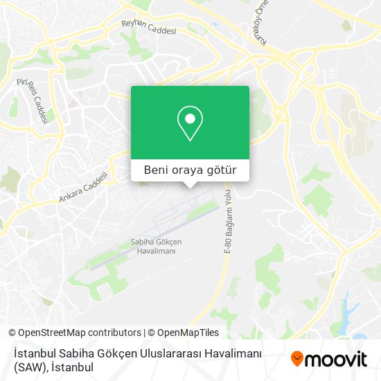 İstanbul Sabiha Gökçen Uluslararası Havalimanı (SAW) harita