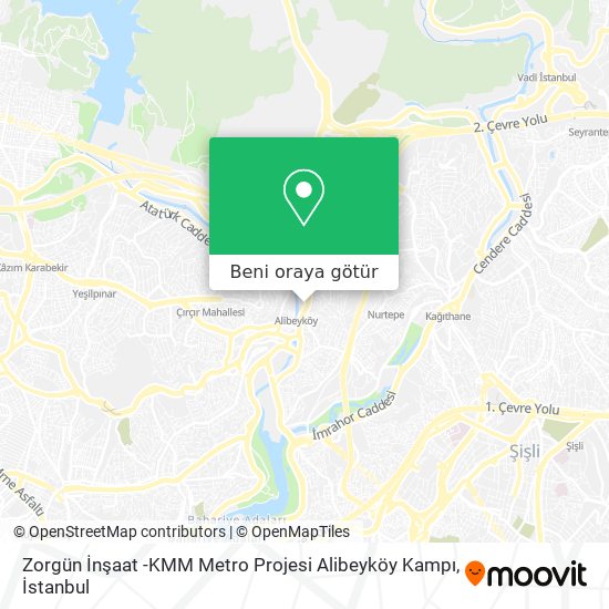 Zorgün İnşaat -KMM Metro Projesi Alibeyköy Kampı harita
