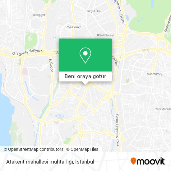 Atakent mahallesi muhtarlığı harita