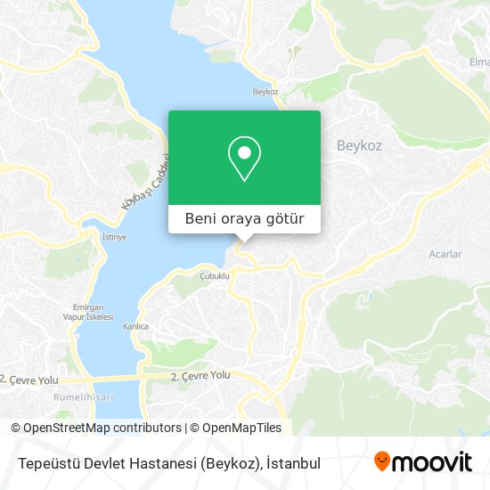 Tepeüstü Devlet Hastanesi (Beykoz) harita