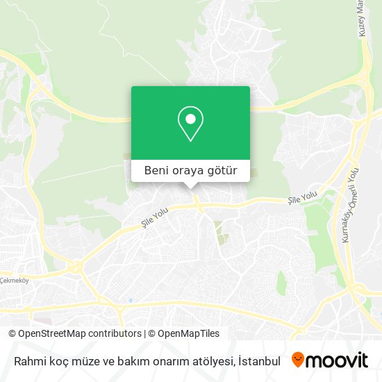 Rahmi koç müze ve bakım onarım atölyesi harita
