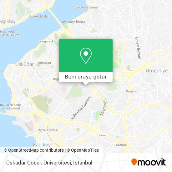 Üsküdar Çocuk Üniversitesi harita