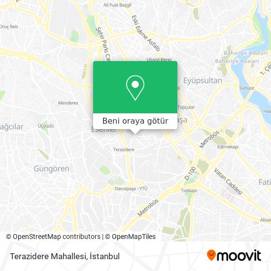 Terazidere Mahallesi harita