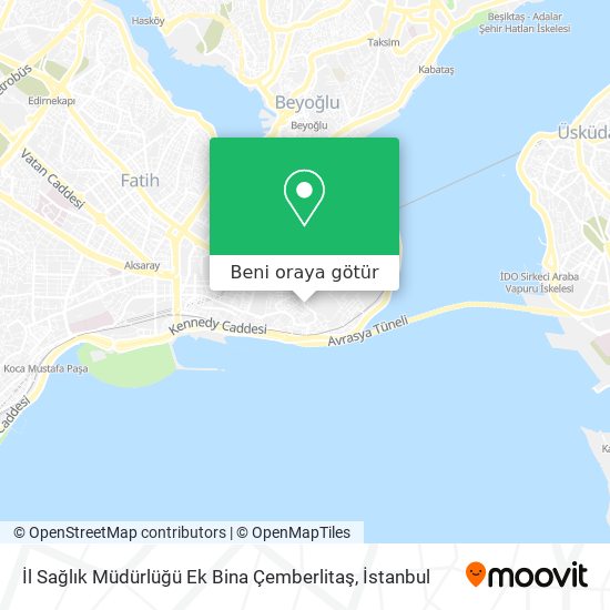 İl Sağlık Müdürlüğü Ek Bina Çemberlitaş harita
