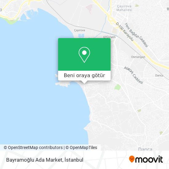 Bayramoğlu Ada Market harita