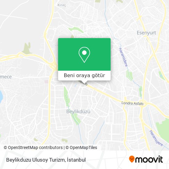 Beylikduzu Ulusoy Turizm harita