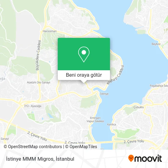 İstinye MMM Migros harita