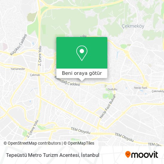 Tepeüstü Metro Turizm Acentesi harita