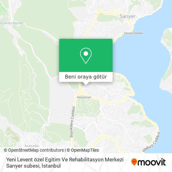 Yeni Levent özel Egitim Ve Rehabilitasyon Merkezi Sarıyer subesi harita