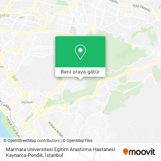 Marmara Universitesi Egitim Arastirma Hastanesi Kaynarca-Pendik harita