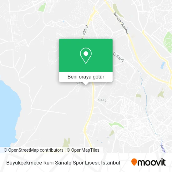 Büyükçekmece Ruhi Sarıalp Spor Lisesi harita