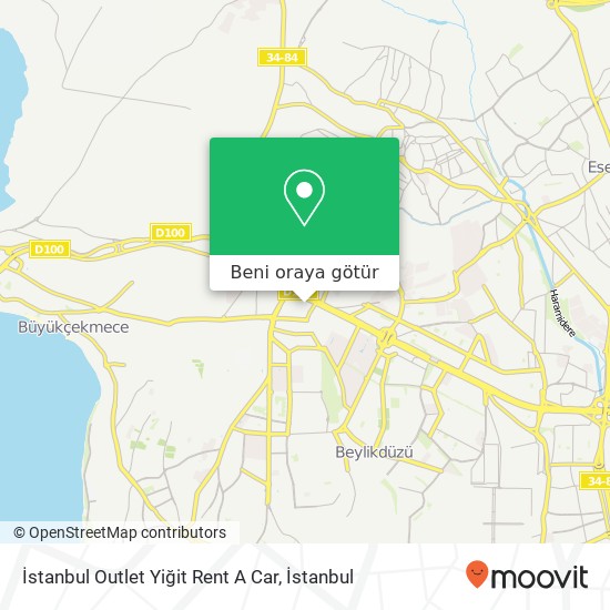 İstanbul Outlet Yiğit Rent A Car harita