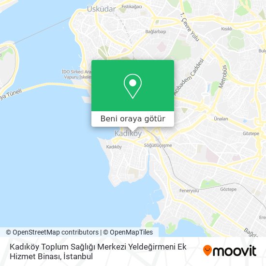 Kadıköy Toplum Sağlığı Merkezi Yeldeğirmeni Ek Hizmet Binası harita