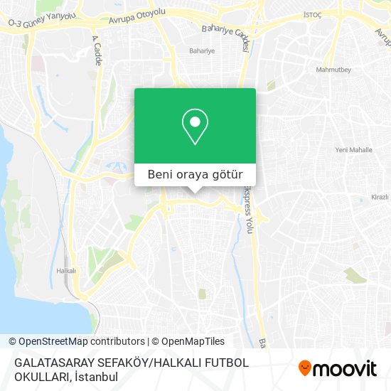 GALATASARAY SEFAKÖY / HALKALI FUTBOL OKULLARI harita