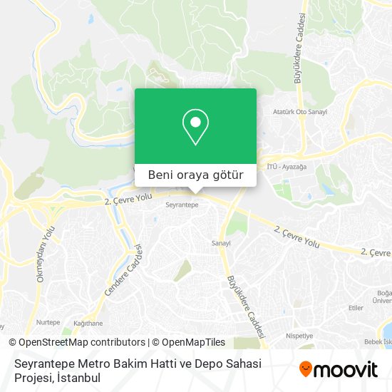 Seyrantepe Metro Bakim Hatti ve Depo Sahasi Projesi harita