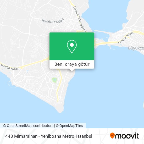 448 Mimarsinan - Yenibosna Metro harita