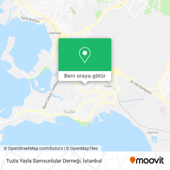 Tuzla Yayla Samsunlular Derneği harita
