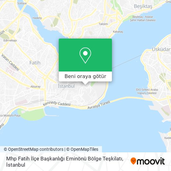 Mhp Fatih İlçe Başkanlığı Eminönü Bölge Teşkilatı harita