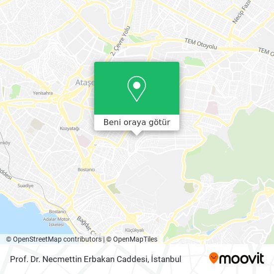 Prof. Dr. Necmettin Erbakan Caddesi harita