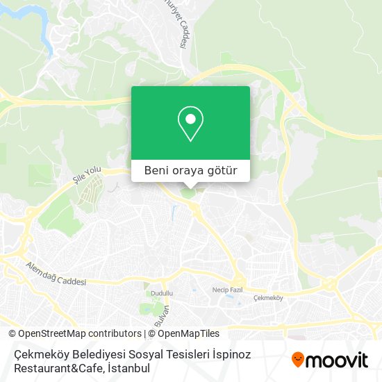 Çekmeköy Belediyesi Sosyal Tesisleri İspinoz Restaurant&Cafe harita