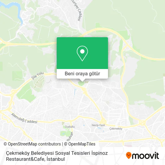 Çekmeköy Belediyesi Sosyal Tesisleri İspinoz Restaurant&Cafe harita