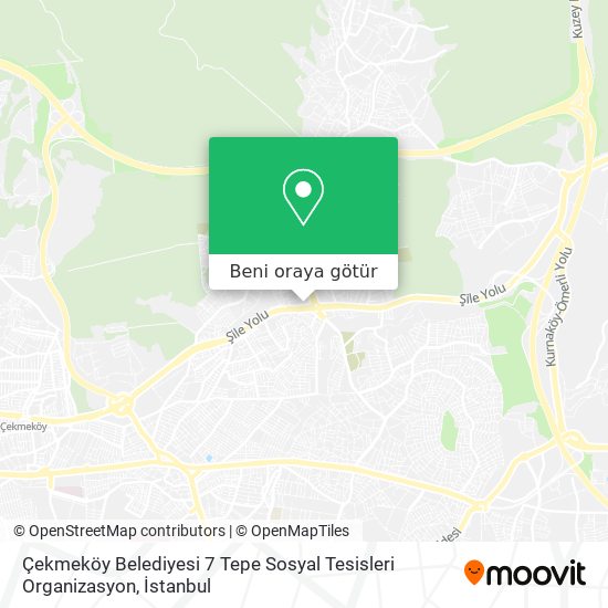 Çekmeköy Belediyesi 7 Tepe Sosyal Tesisleri Organizasyon harita